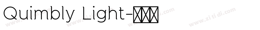 Quimbly Light字体转换